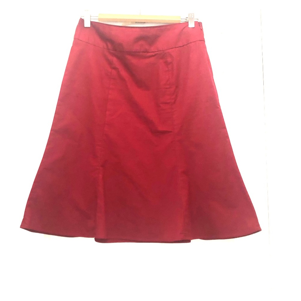 Red flair skirt